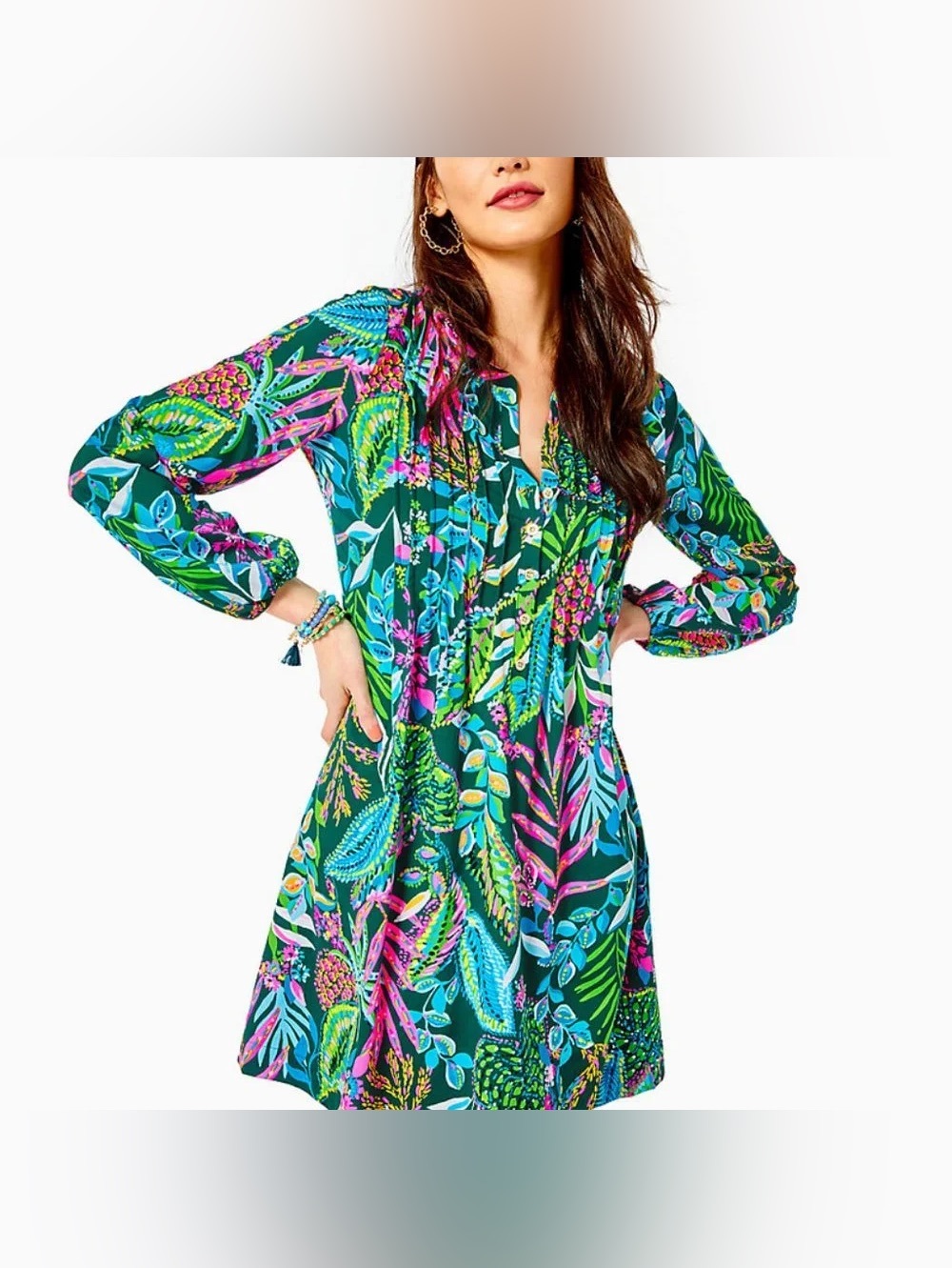 Lilly Pulitzer seana chillyLilly upf 50+ multi sunshine jungle print dress med